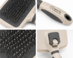 Self-Cleaning Pet Grooming Brush – Slicker Brush for Dogs & Cats, Deshedding Hair Remover with Ergonomic Handle | Ideal Pet Warehouse Ltd - Image 3