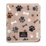 Soft Fleece Pet Blanket – Warm Paw Print Dog & Cat Throw Blanket, Lightweight Washable Pet Cover | Ideal Pet Warehouse Ltd