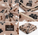 Soft Fleece Pet Blanket – Warm Paw Print Dog & Cat Throw Blanket, Lightweight Washable Pet Cover | Ideal Pet Warehouse Ltd - Image 3