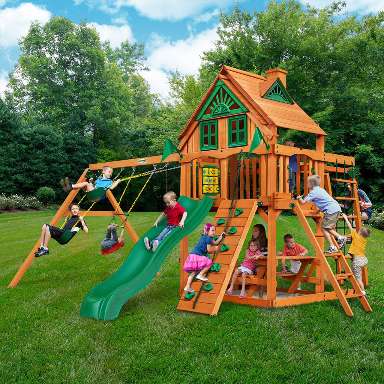 1a._Navigator_-_Treehouse_Roof_-_Main_-_Lifestyle_-_Kids__67668 Navigator Swing Set - Image 1
