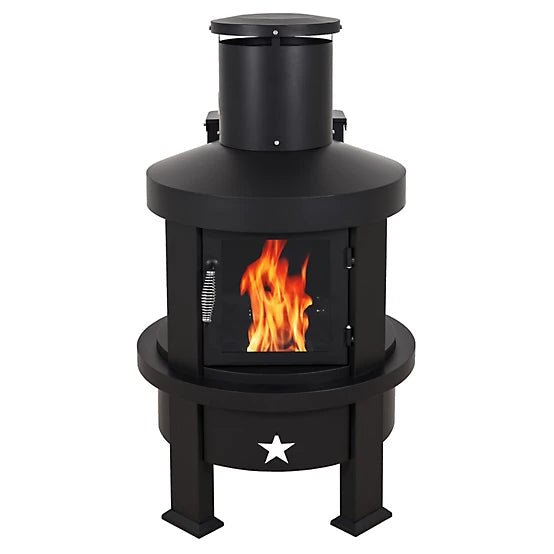 2244858_56fd3308-08b9-4565-9392-11eaa8de5f18 Even Embers Pellet Chiminea, 100 sq. ft., 70,000 BTU - Image 1
