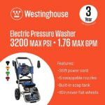 Westinghouse 3,200 PSI 1.76 GPM Electric Cold Water Pressure Washer with 5 Nozzles and Soap Tank - Image 5