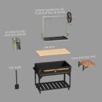 Premium Argentine/Santa Maria BBQ Grill with Wood Fire and Charcoal Grill - Image 15