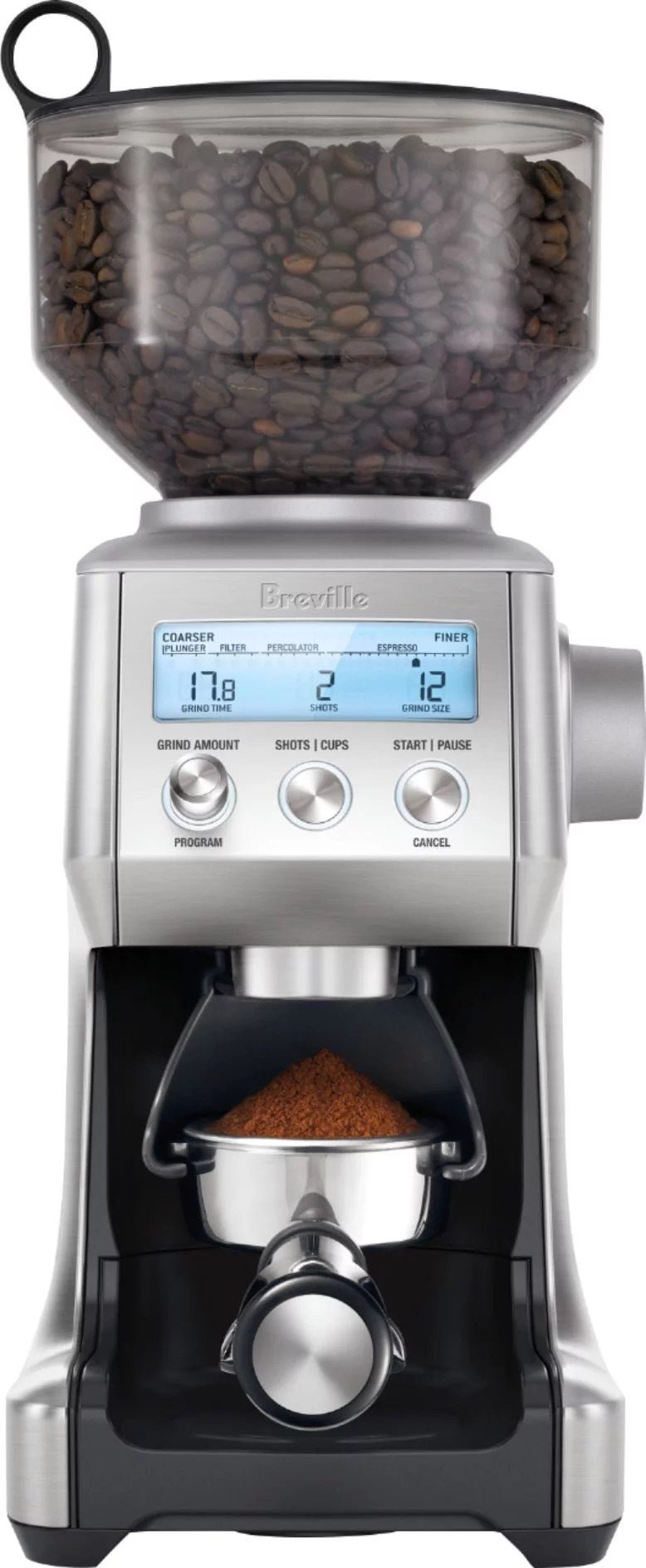 6216364_sd-1-2 Breville – the Smart Grinder Pro 12-Cup Coffee Grinder – Stainless Steel - Image 1