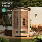 EROMMY Outdoor Sauna 2 Person, Far Infrared Wooden Sauna, Personal Sauna with Bluetooth Speaker and Changeable Chromotherapy Lighting - Image 14