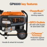 Generac 8,125 Starting Watt Portable Gas Generator – Includes Extension Cord - Image 54