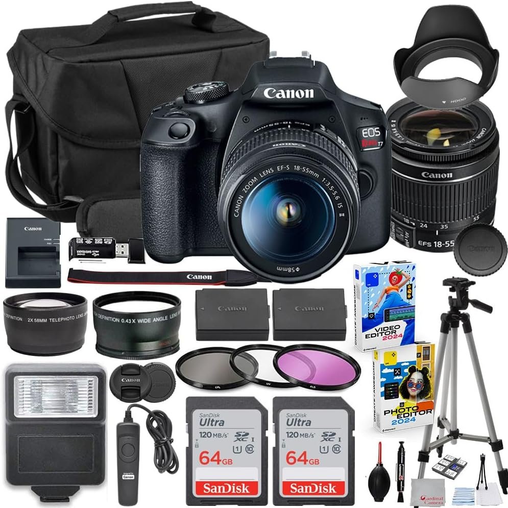 71L_ZGqJf6L._AC_SL1000 Canon EOS Rebel T7 DSLR Camera with 18-55mm Lens Bundle Ki - Image 1