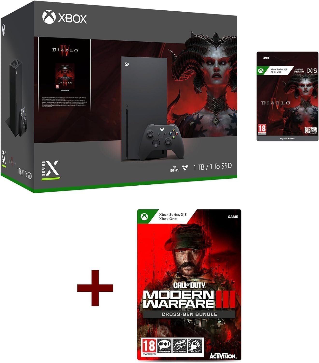 71OBlf-AKnL._AC_SL1500_84356729-4bad-4fe5-86e3-340fb78330ce Xbox Series X – Diablo IV Bundle + Call of Duty: Modern Warfare III – Cross-Gen Bundle for Xbox One and Xbox Series X (Download Code) - Image 1
