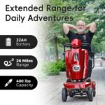 Heavy Duty Electric Mobility Scooter for Adults & Seniors, 16–32 Mile Range, 500–1000W, Off-Road - Image 13