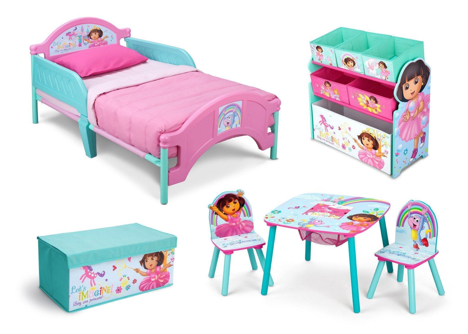 99469DO-dora-riab-4-pc_36b2f5ff-cdd3-4c8f-b1c3-e4092cfa1cbe Dora the Explorer Room-in-a-Box - Image 1