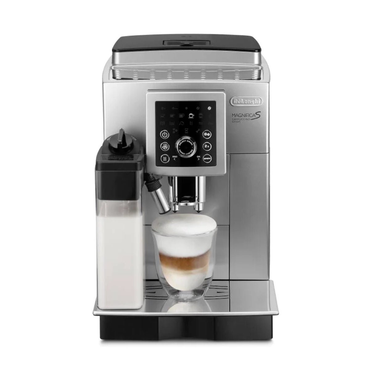 DeLonghiMagnificaSSmartFront DeLonghi Magnifica S Smart Super Automatic Coffee Machine with LatteCrema System ECAM23270S - Image 1
