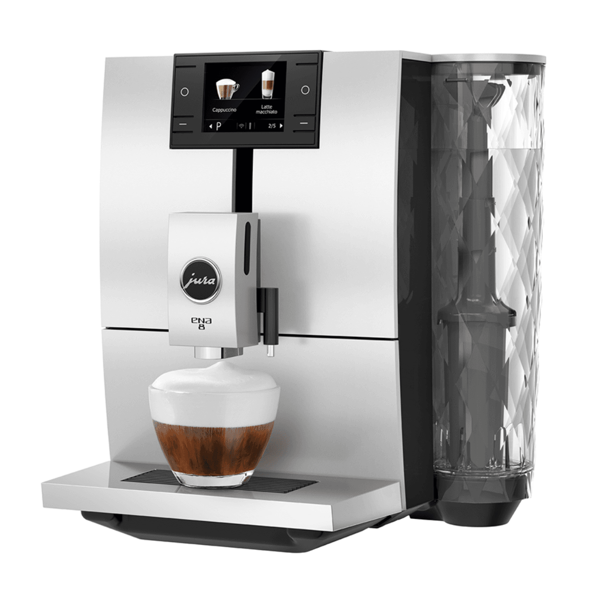 Ena8MetropolitanBlackSide Jura E8 Black Automatic Coffee - Image 1