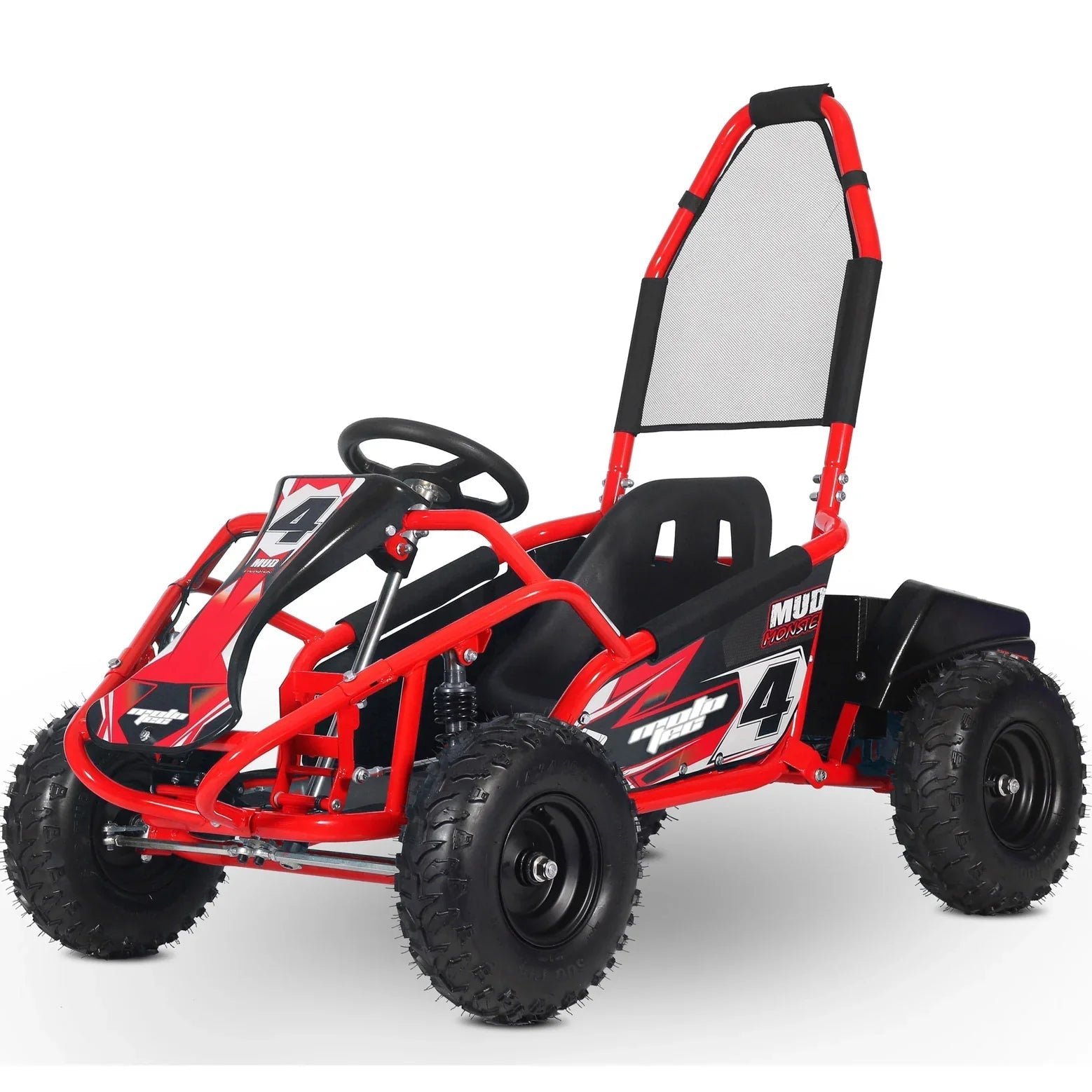 GK008-Mud-1000w_Red 98cc Gas Mud Monster 4 stroke Go Kart GK008 | Full Suspension - Image 1