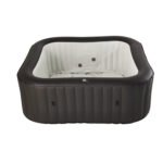 Mspa, Vito, Urban Series, Self-Inflatable Hot Tub & Spa, 132 Air Bubble System, One Piece Quick Setup, Square – 6 Persons