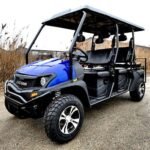 6 Seater Gas Golf Cart GVX Limo EFI Utility Vehicle Six Passenger UTV 2WD/4WD – CAZADOR LIMO 400cc – BLUE Windshield Added