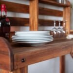 Potting Table/Bench/Serving Bar – Acacia Wood - Image 6