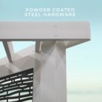 Ridgedale Modern Steel Cabana Pergola with Conversational Seating - Image 12