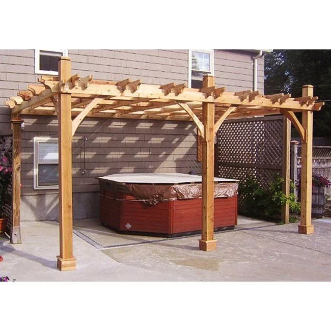 Pergola-Kits-Breeze-Attached-12x16-1-1-1 Outdoor Living Today Breeze 12 x 16 ft. Pergola - Image 1