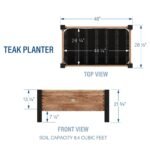 Planter 100% Authentic Teak Wood - Image 2