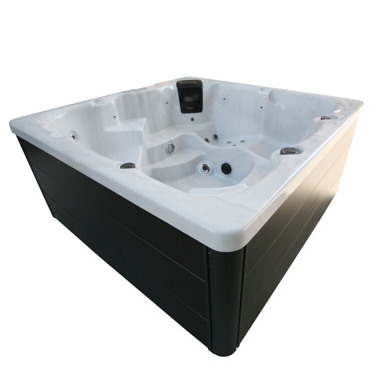 WSINC 5 – Person 32 – Jet Acrylic Square Hot Tub with Ozonator in Grey Oak - Image 1