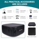 ZACHVO 120 Volt 3 – Person 120 – Jet Square Inflatable Hot Tub in Black - Image 15