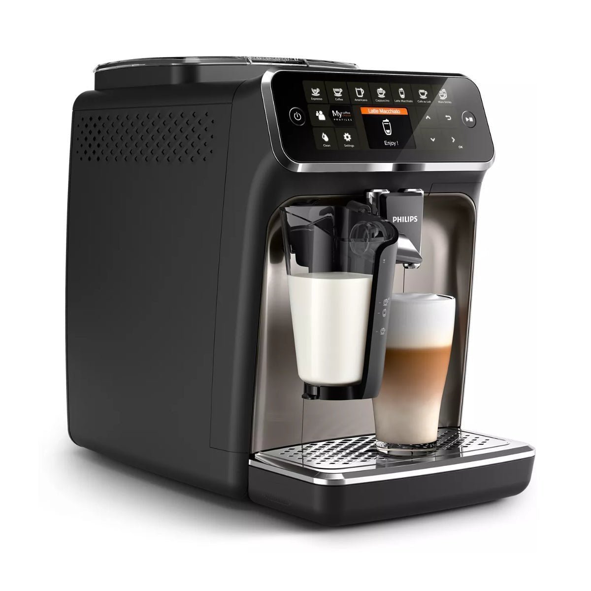 philips4300-1 Philips 4300 LatteGo Super Automatic Espresso, Cappuccino, & Latte Macchiato Machine EP4347/94 - Image 1